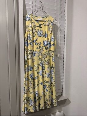 sachin and babi light blue dress Girls Sleeveless Lemon Print Ruffle Woven Halter Dress - Citrus & Sunshine  - WHITE main image 1